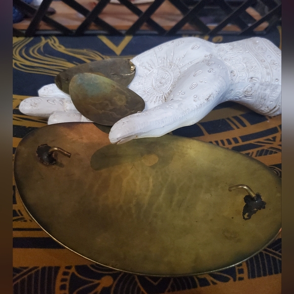 NWOT VINTAGE Gorgeous large metal alligator print belt buckle,matching earrings - Picture 7 of 7